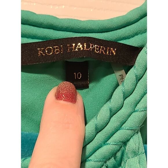 Kobi Halperin Robin Tiered Halter Neck Maxi Dress in Shamrock Green, Boho | 10 - Picture 3 of 13